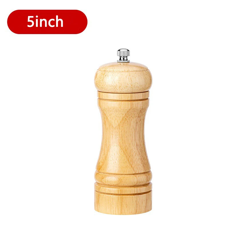 5/8/10 Inch Salt and Pepper Mills Solid Wood Spice Grain Grinder