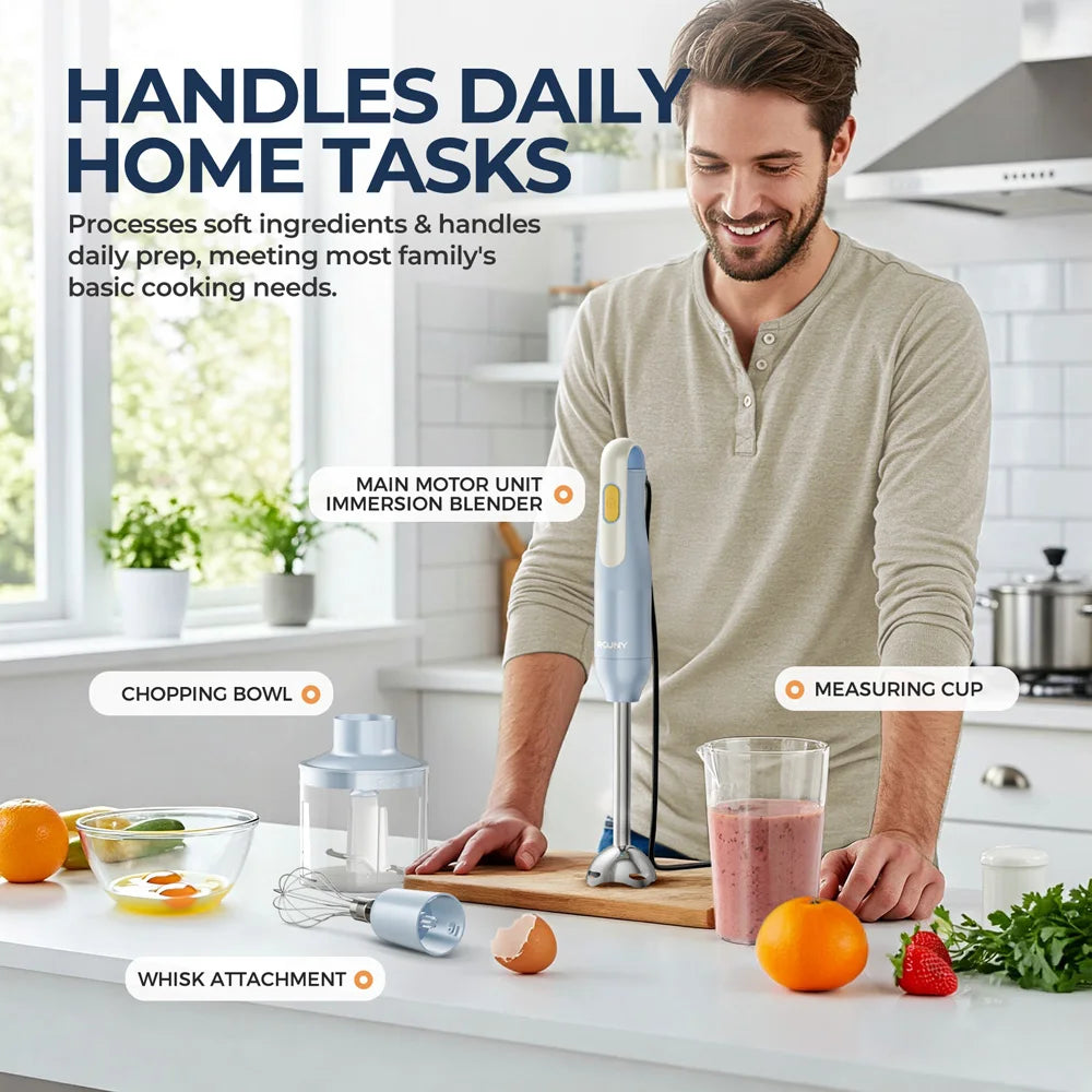 4-in-1 Handheld Stick Blender Set, Immersion Hand Blender