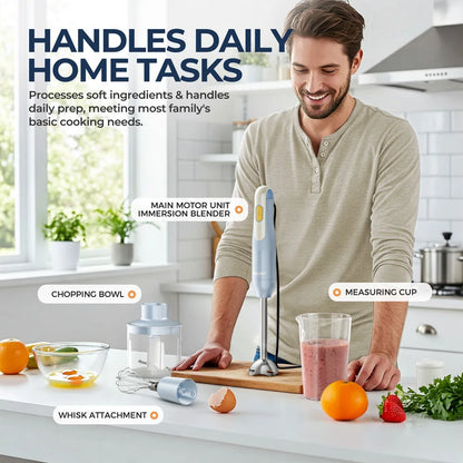 4-in-1 Handheld Stick Blender Set, Immersion Hand Blender