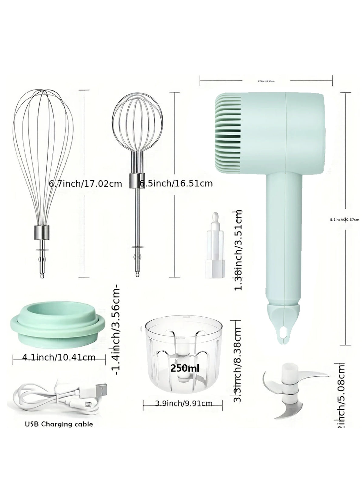 1pc Egg Beater Automatic Cake Baking, USB Rechargeable