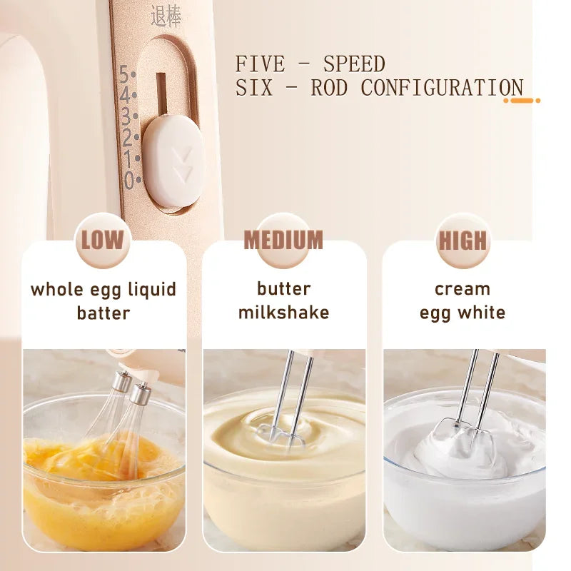 SUNATUR 300W Electric Hand Mixer 3 in 1 Mixer Egg Beater