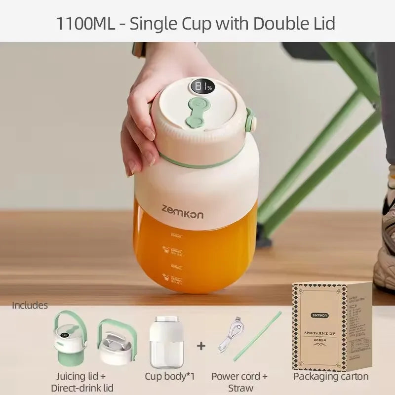 1100ML Portable Juicer Fresh Fruit Mixer 26 Blades