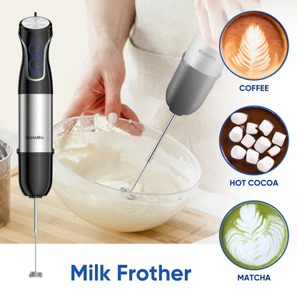 BioloMix 5 in 1 Immersion Hand Blender,1500W Blender with 304 Stainless