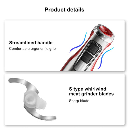 BioloMix 4-in-1 Hand Stick Blender 1200W Stainless Steel Immersion