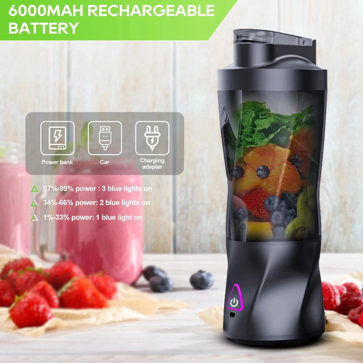 Electric Portable Juicer Fresh Fruit Mixer Multifunctional USB