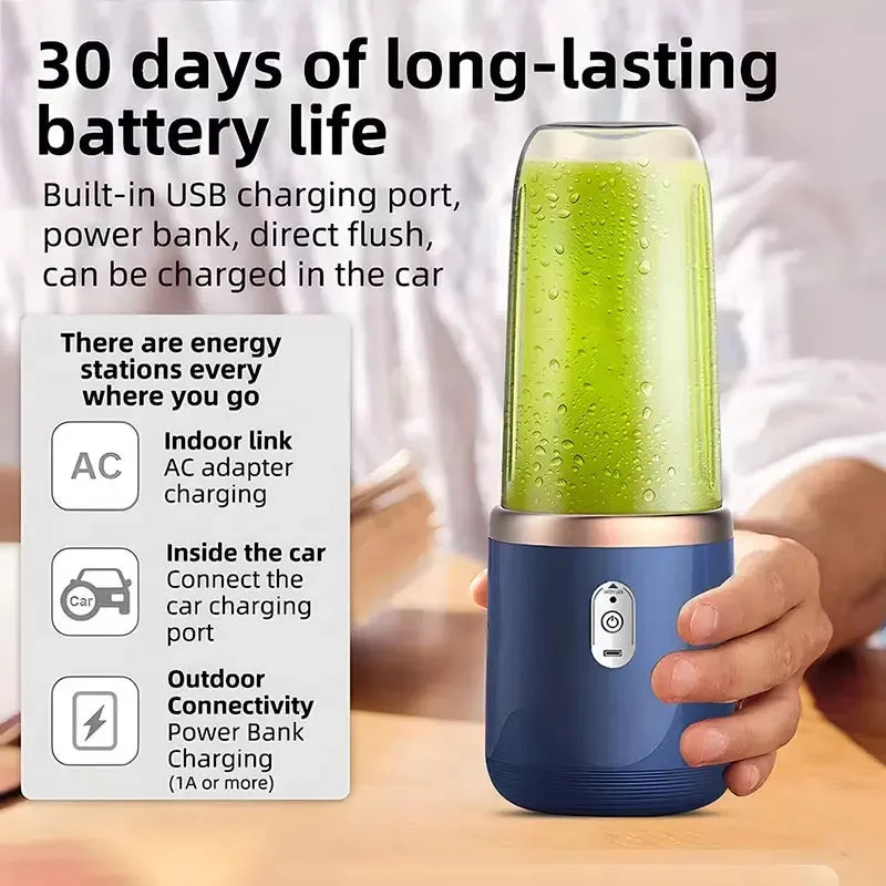 Portable Handheld USB Mini Juicer Cup With Single Or Double Cups