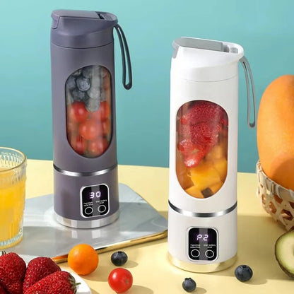 450ml Portable Juicer Cup 12 Blades USB Rechargeable Wireless Blender