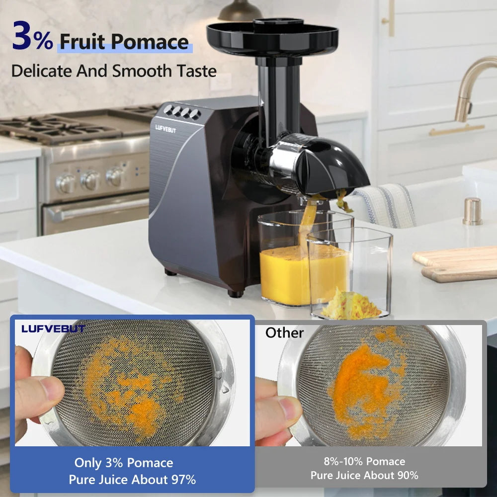 LUFVEBUT Slow Juicer Vegetables And Fruits Electric