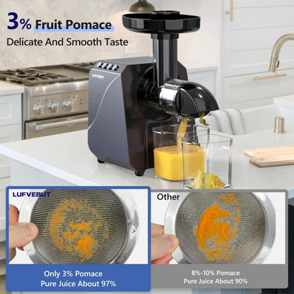 LUFVEBUT Slow Juicer Vegetables And Fruits Electric