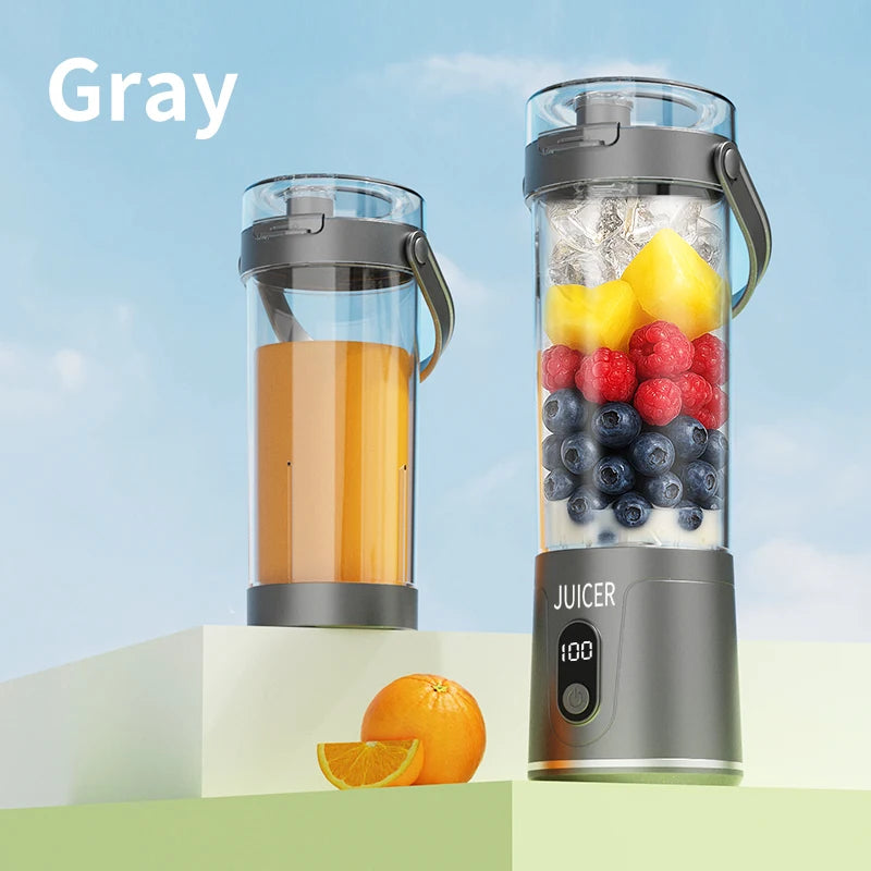 Double Cup Multifunction Juicer USB Rechargeable Fruit Blender