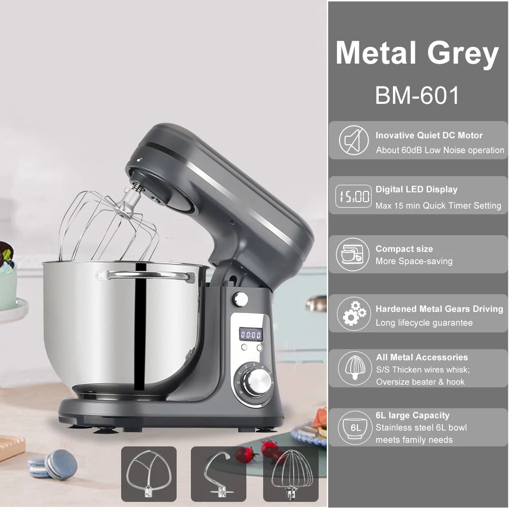 BioloMix Kitchen Food Stand Mixer, Blender, Quiet Motor, Cream Egg