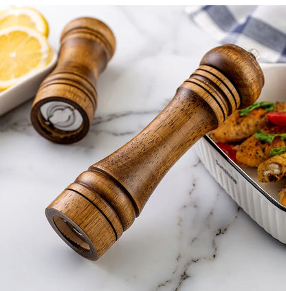 Salt and Pepper Grinder, Solid Wood Spice Pepper Mill
