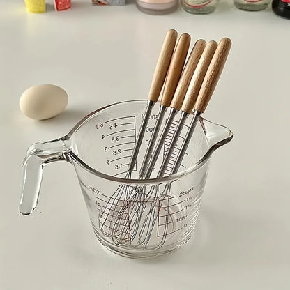 Whisk with Solid Wood Handle Kitchen