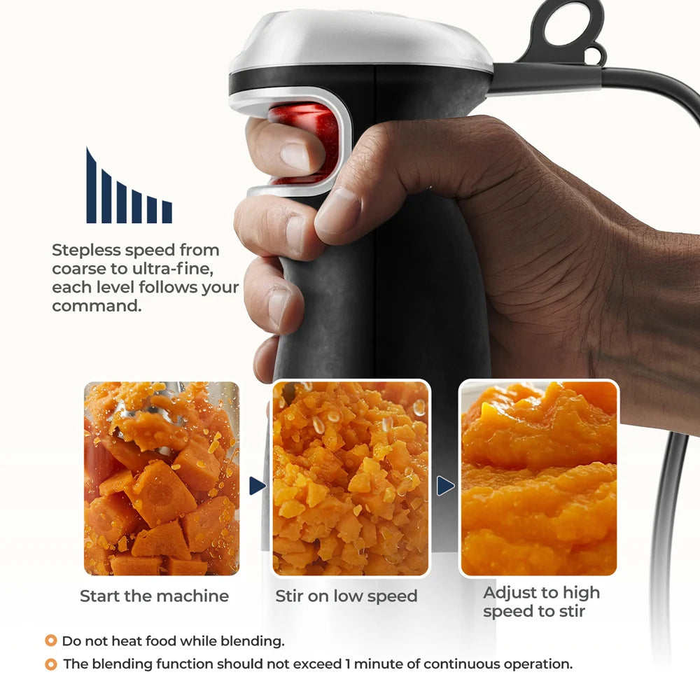 Electric Hand Held Stick Blender 6-in-1 Multi-Purpose Immersion
