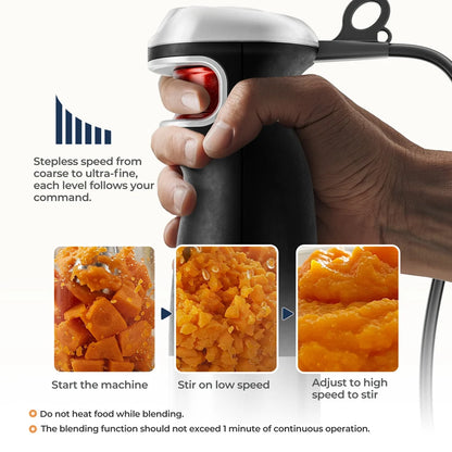 Electric Hand Held Stick Blender 6-in-1 Multi-Purpose Immersion