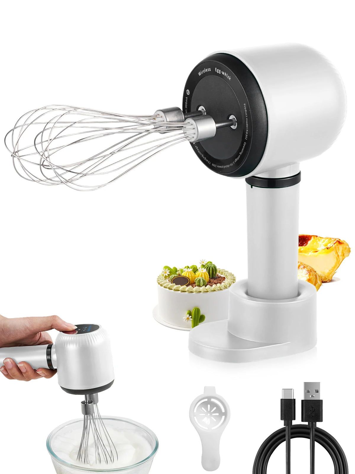 Electric Whisk Twin Stick Model Electric Milk Froth