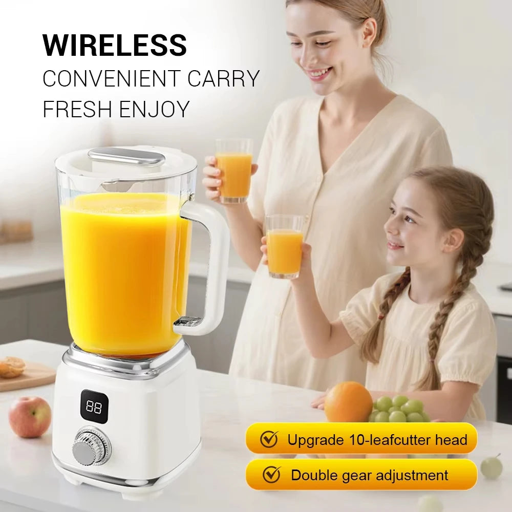 Electric Portable Juicer Fresh Fruit Mixer 10 Blades 600ML