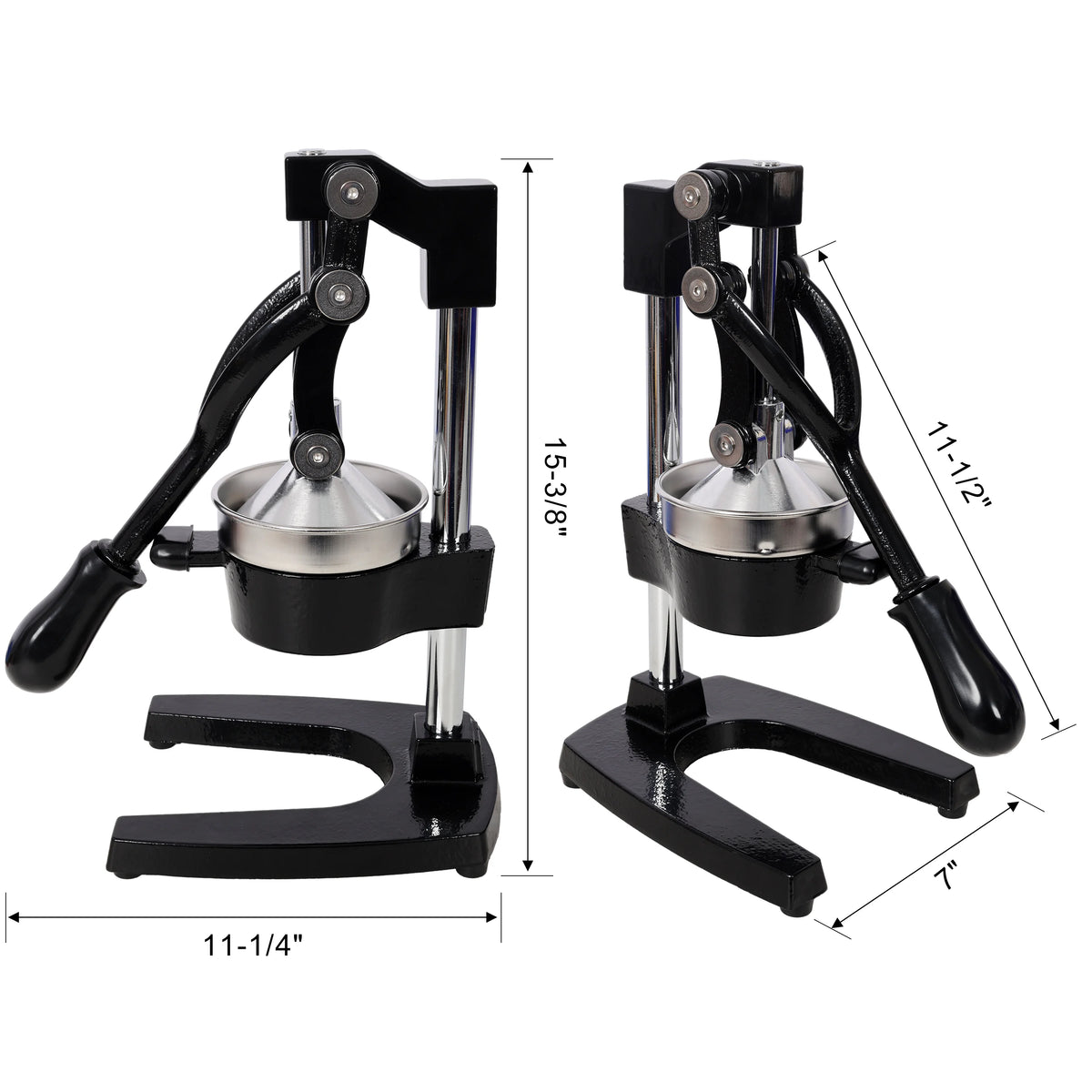 Cast Iron Citrus Juicer, Extra-Large Commercial Grade Manual Hand Press, Heavy Duty Countertop Squeezer for Fresh Orange, Grapefruit, Lemon, Lime, Pomegranate Juice, Lever Design, Dishwasher Washable Parts