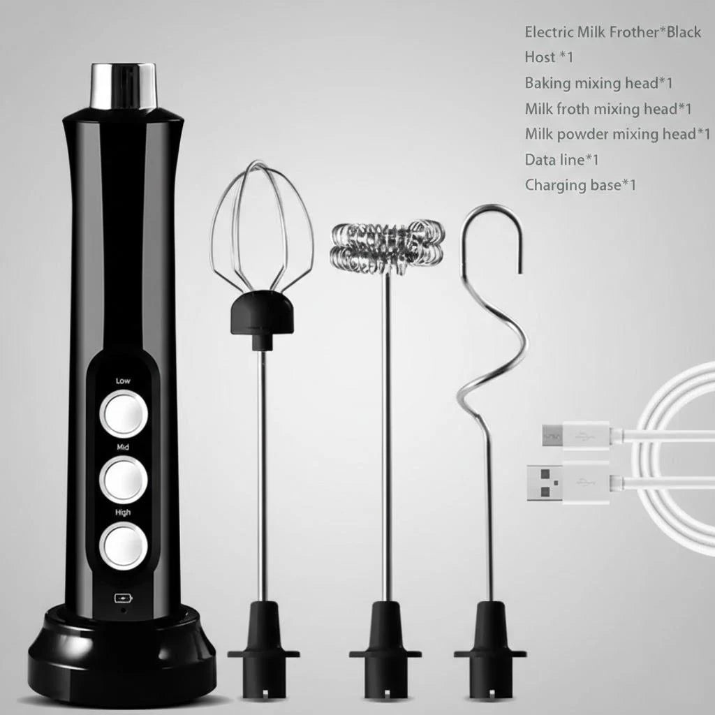 Wireless Egg Beater Kitchen Mixer Coffee Whisk Blender Tool for Home Use