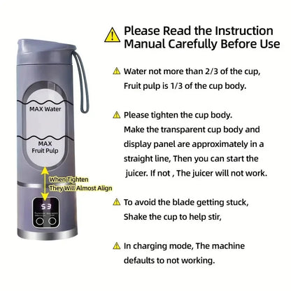 Handheld juicer portable blender USB charging juice maker