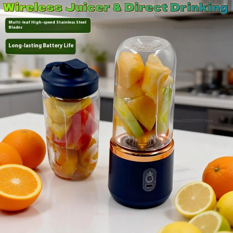 Double Cup Portable Blender USB Juicer Fruit Mixer