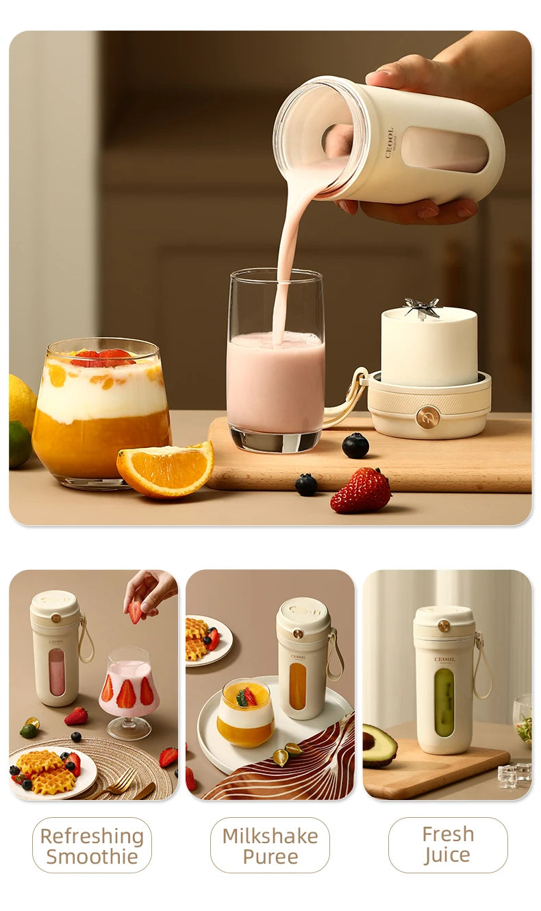 Portable Blender Electric Juicer Machine Mini Juice Maker