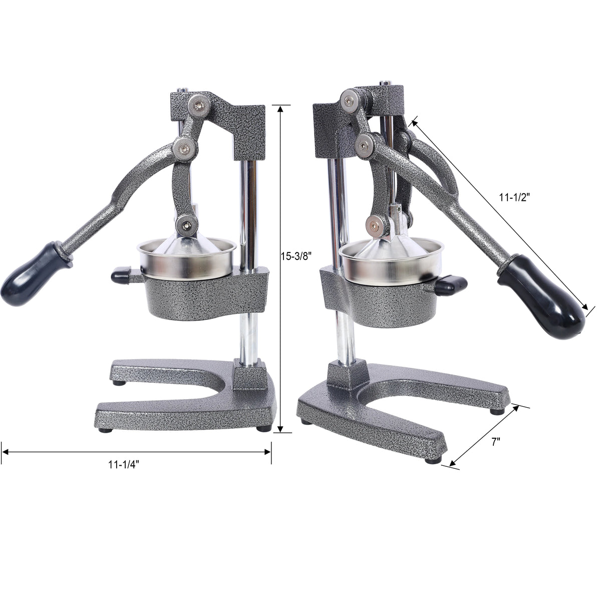 Cast Iron Citrus Juicer, Extra-Large Commercial Grade Manual Hand Press, Heavy Duty Countertop Squeezer for Fresh Orange, Grapefruit, Lemon, Lime, Pomegranate Juice, Lever Design, Dishwasher Washable Parts