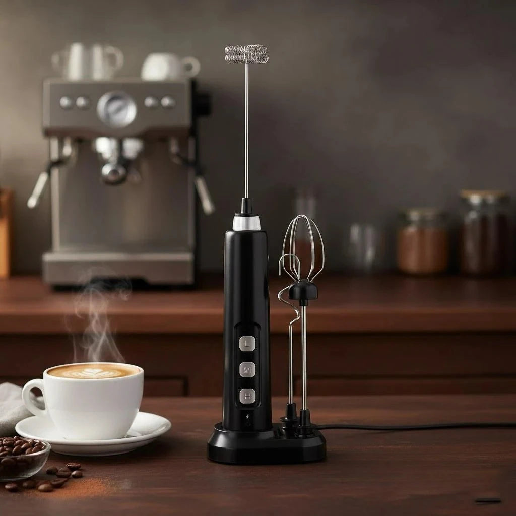 Rechargeable Handheld Milk Frother Mini Electric Mixer