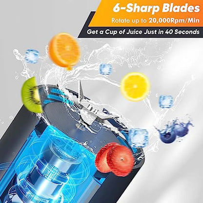 Personal Electric Mini Ice Bottle Blender Home USB 6 Blade