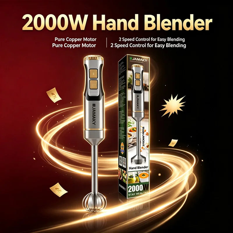 2026 New 2000W High-power Handheld Mixer Portable Multi-functional