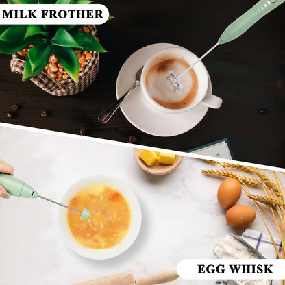 Kitchen Powerful Milk Frother Handheld Foam Maker