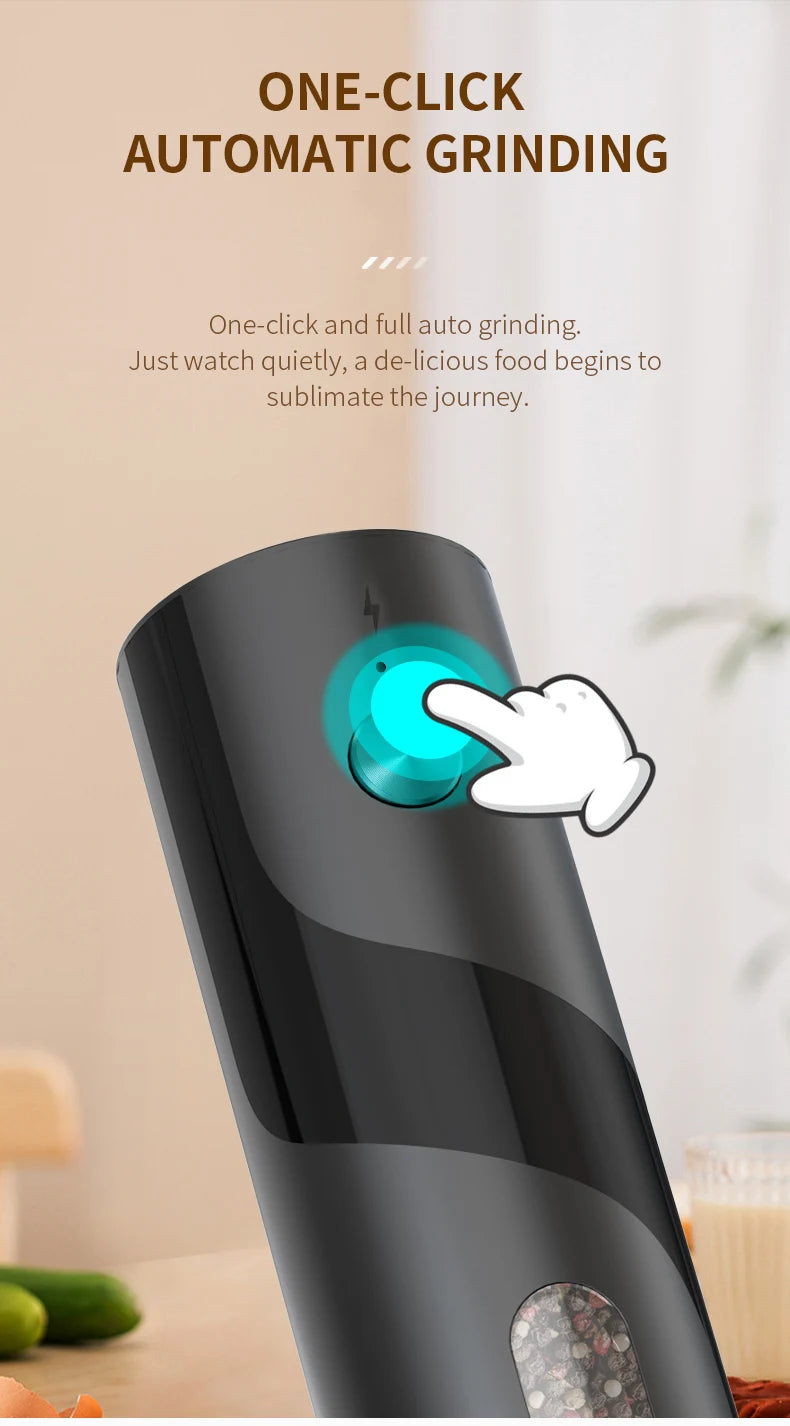 Electric Salt And Pepper Grinder Rechargeable Spice Grinders