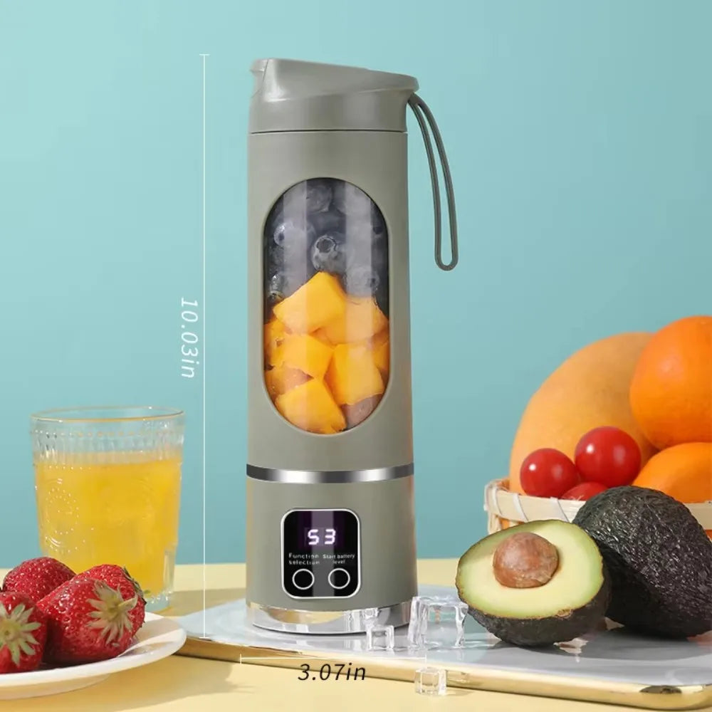 450ml Portable Juicer Cup 12 Blades USB Rechargeable Wireless Blender