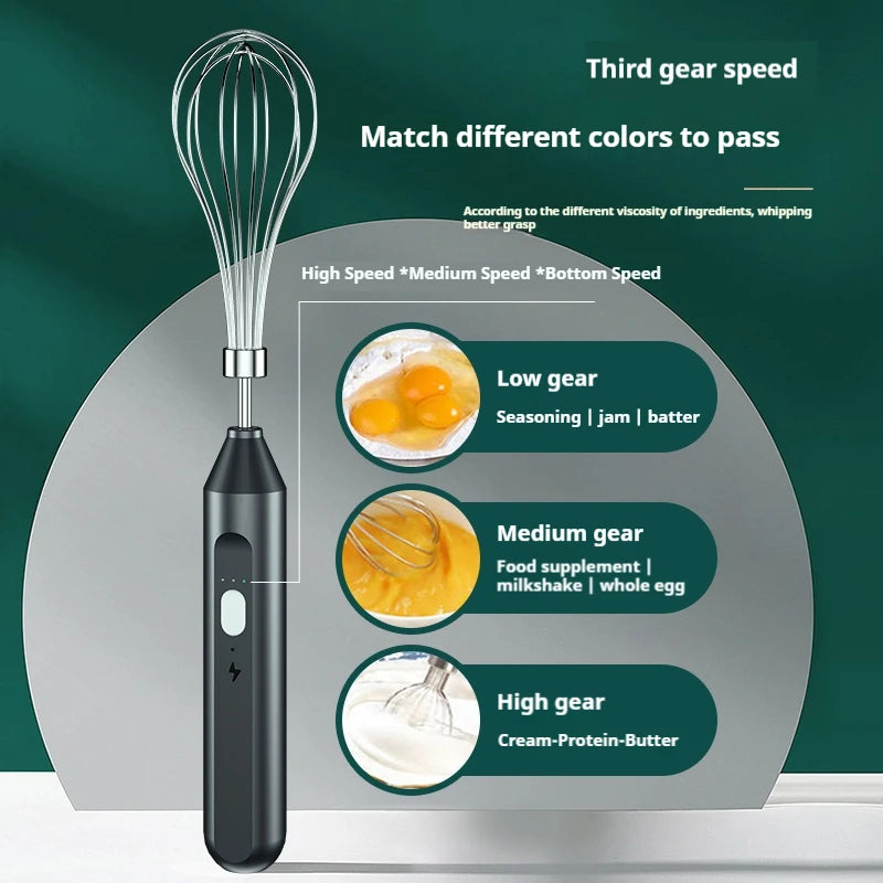 Automatic Wireless Rechargeable Whisk Household Multifunctional