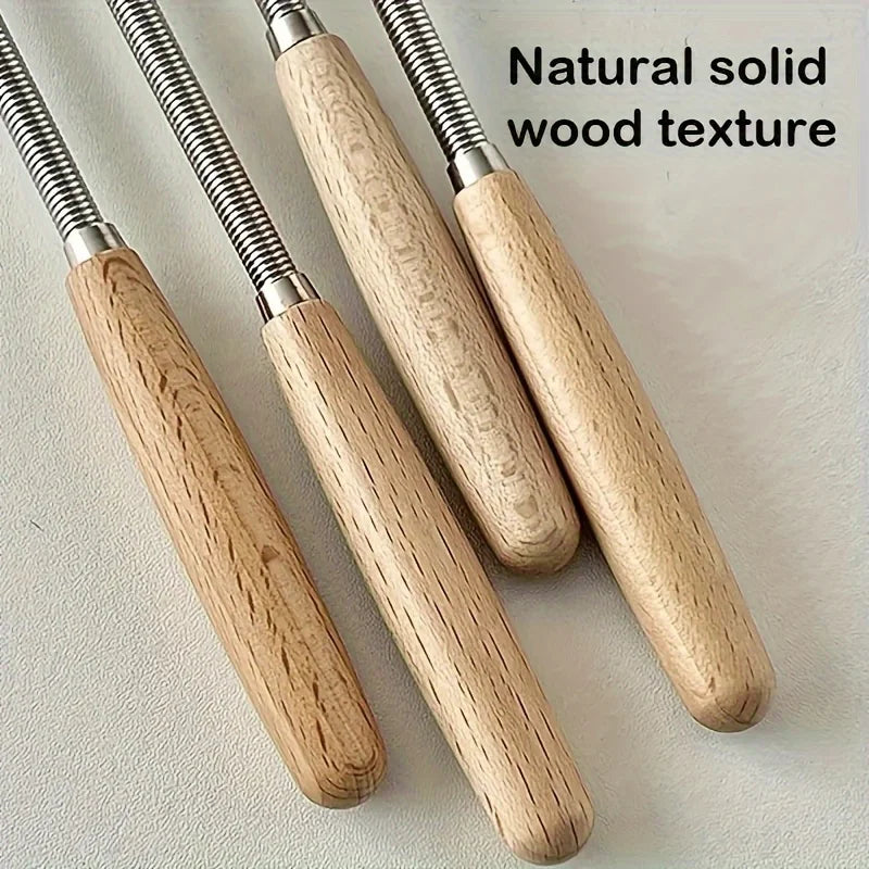 Whisk with Solid Wood Handle Kitchen