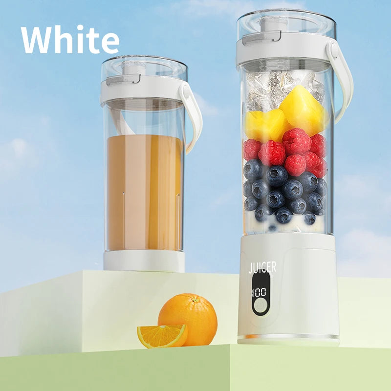 Double Cup Multifunction Juicer USB Rechargeable Fruit Blender