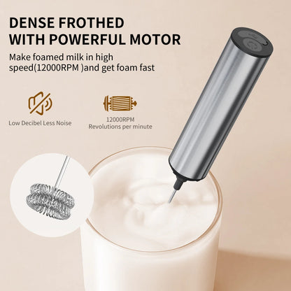 Wireless Electric Mini Milk Frother Coffee Whisk Portable Egg Beater