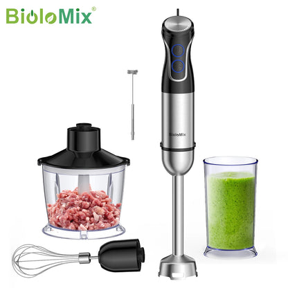 BioloMix 5 in 1 Immersion Hand Blender,1500W Blender with 304 Stainless