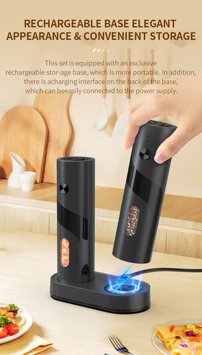 Electric Salt And Pepper Grinder Rechargeable Spice Grinders