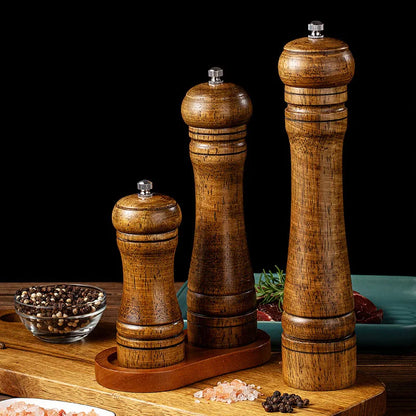 Salt and Pepper Grinder, Solid Wood Spice Pepper Mill