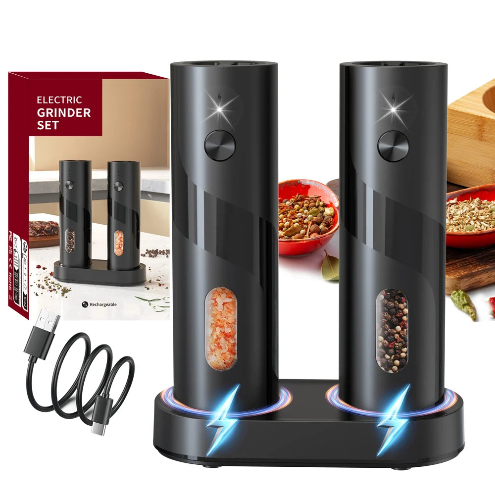 Electric Salt And Pepper Grinder Rechargeable Spice Grinders