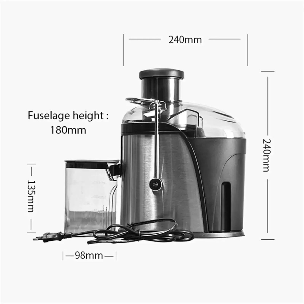 1.5L Stainless Steel Fruit Vegetable Centrifugal Juicer