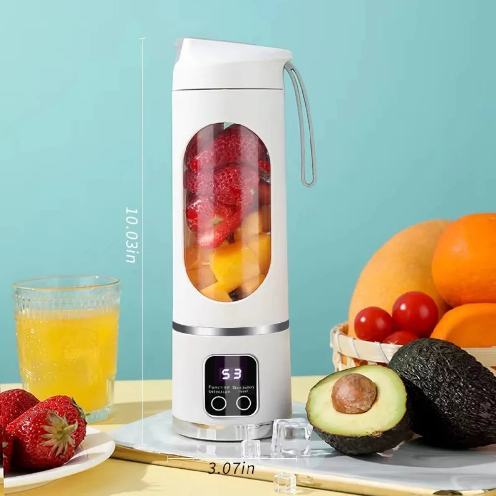 450ml Portable Juicer Cup 12 Blades USB Rechargeable Wireless Blender