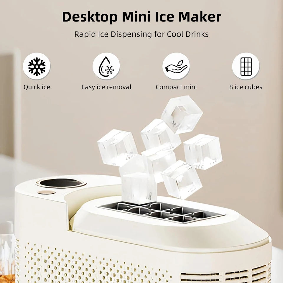 Machine 8 Ice Cubes Ready in 15 Mins For Home/Kitchen/Camping/