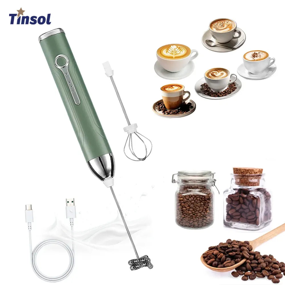 New Wireless Mini Handheld Milk Frother Type-C Rechargeable