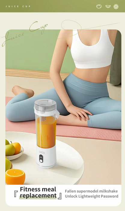 Double Cup Multifunction Juicer USB Rechargeable Fruit Blender