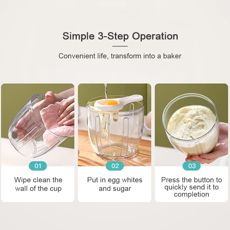 Household Automatic Whisk Electric Milk Frother Whipped Cream