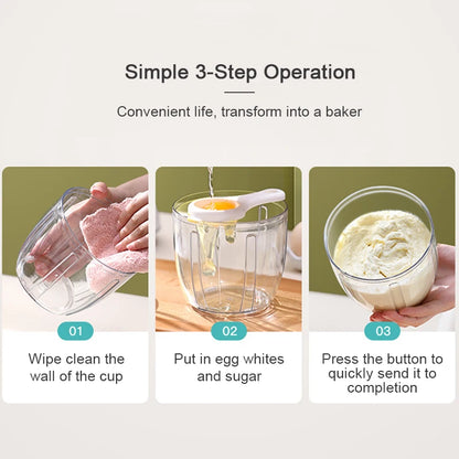 Household Automatic Whisk Electric Milk Frother Whipped Cream