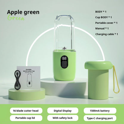 500ML Portable Blender with Lid Rechargeable Wireless Orange Juicer