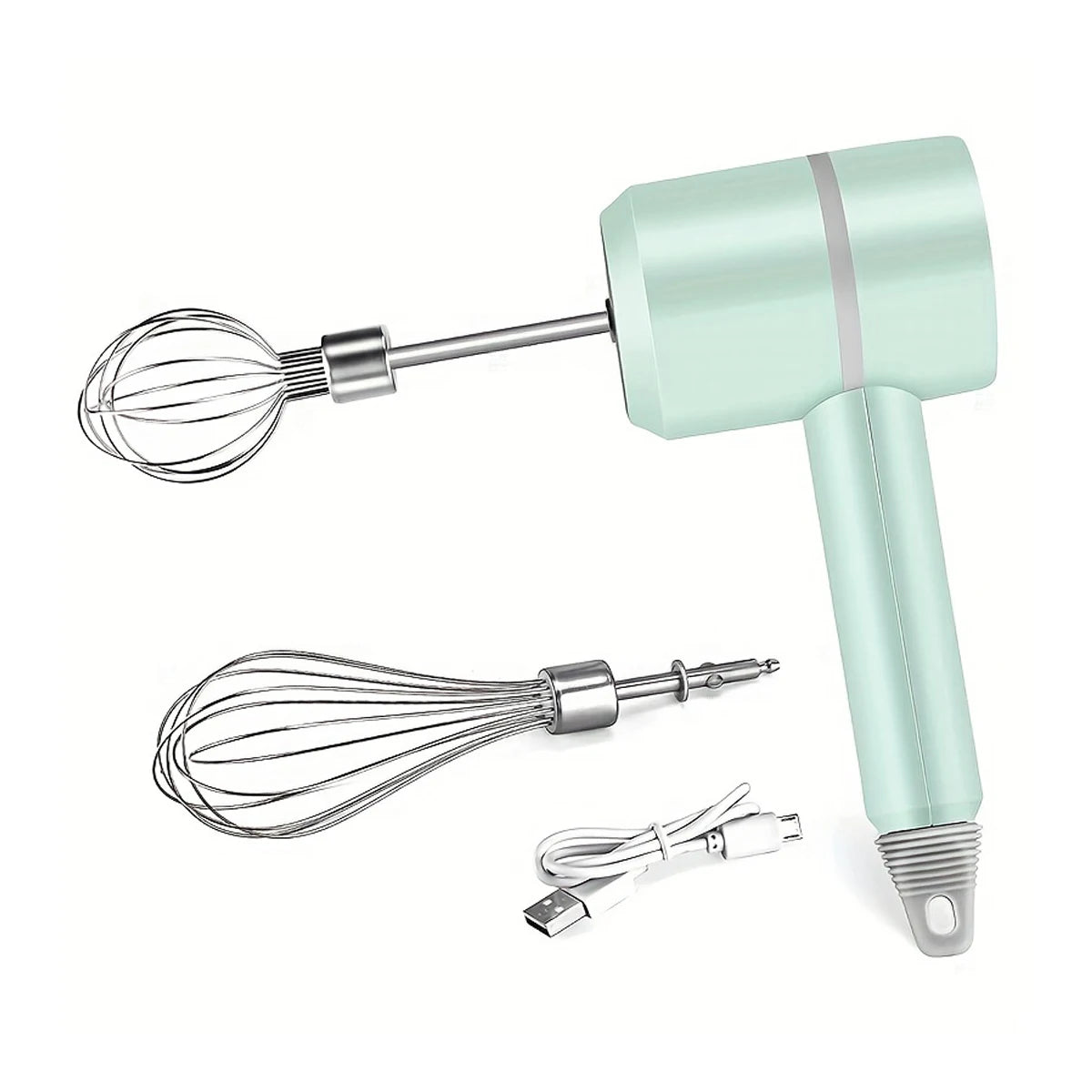 Cordless Electric Hand Mixer USB Rechargeable Handheld
